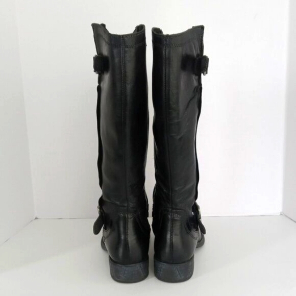 ERIC MICHAEL Montana Black Leather Knee High Boot Womens Size 7 - Picture 7 of 15